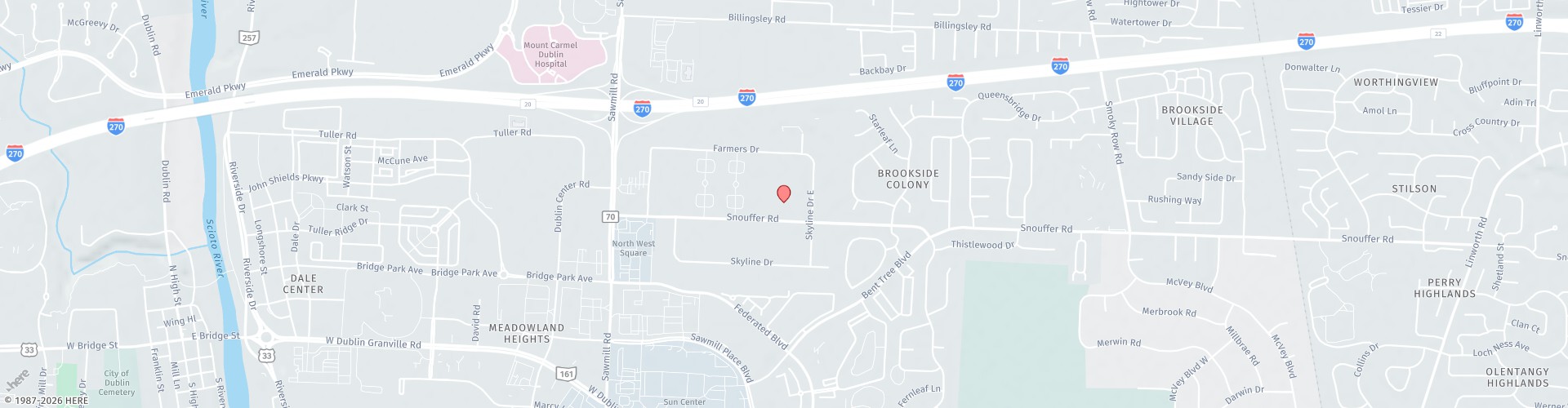 Location Map: 3496 Snouffer Rd Columbus, OH 43235