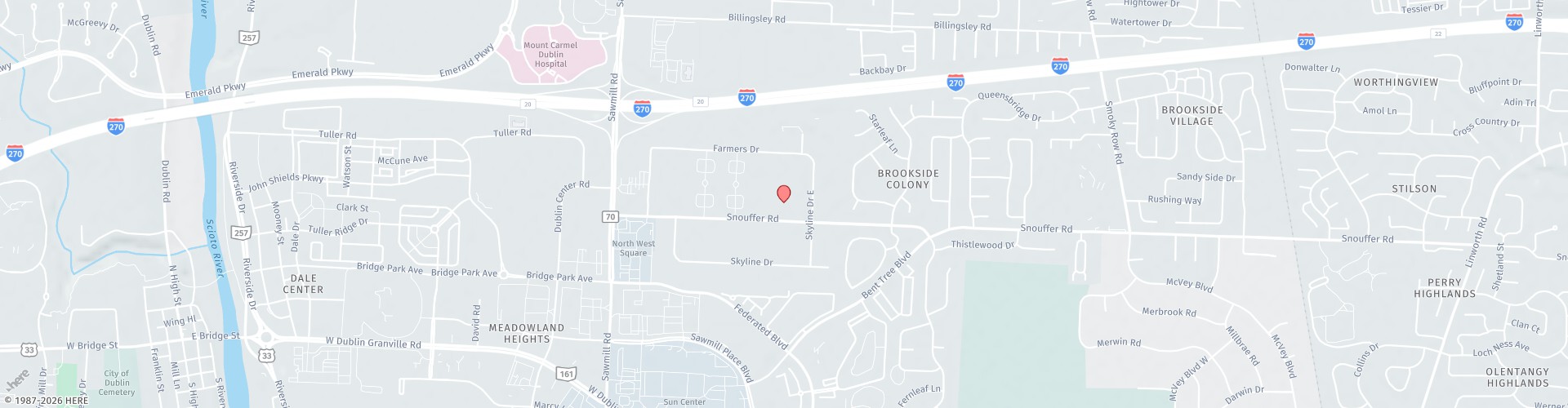 Location Map: 3496 Snouffer Rd Columbus, OH 43235
